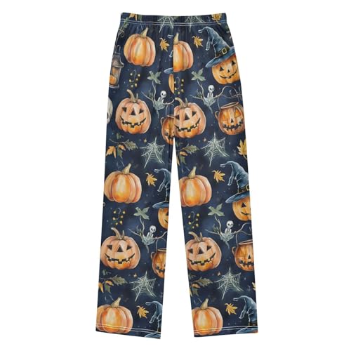 Halloween Pajama Pants Seamless Halloween Pumpkin Long Sleep Pants Lounge Bottoms2