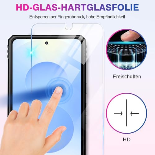 Image of Heavy Duty Case for Samsung Galaxy S25 Plus Phone Case with Screen Protector, Military Grade Shockproof Rugged Protective Cover for Samsung S25 Plus, with Metal Ring Magnetic Kickstand (Blue)