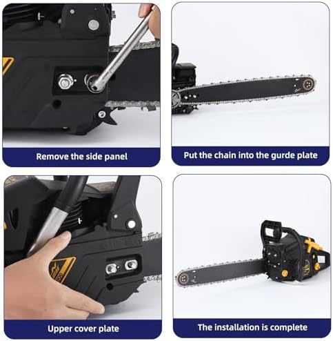 3 Pack 12 Inch Chainsaw Chains 3/8 LP Pitch .050" Gauge 45 Drive Links, 12" Replacement Chain Low-Kickback Compatible with Greenworks, Poulan, Remington, Echo, Ryobi and more — view 4