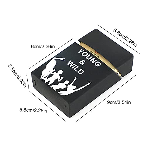 Silicone Cigarette Case for Women Men One-Hand Operate Cigarettes Case Box Holder Pocket Carrying Cigarette Box Case for Hold 20 Regular Size (Whole Pack of Cigarette)