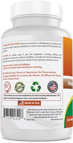 Best Naturals B 100 Complex 120 Tablets (120 Count (Pack of 1)) - Image 4