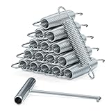 SAEEPABUL Heavy Duty Trampoline Springs Replacement, 5.5 Inch Stainless Steel Universal Spring Kit, Includes Installation Tool and 16-Pack Accessories