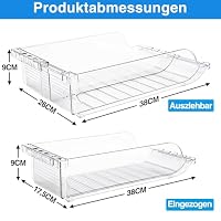 HNNJCK einstellbarer Dosenspender Getränke Organizer, Kühlschrank Dosen Organizer für Dosen und Flaschen 2er-Set XXL – Ansicht 2