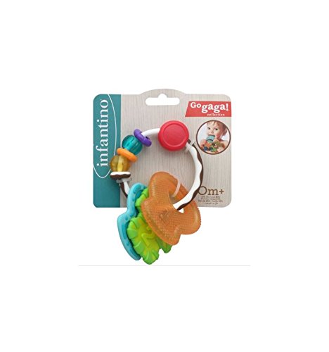 Infantino Anneau de Dentition Sensoriel Multi-Matière pour Bébé, Soulage les Gencives, Couleurs Vives, Facile à Saisir, Sans BPA, 1 Pièce – Image 5