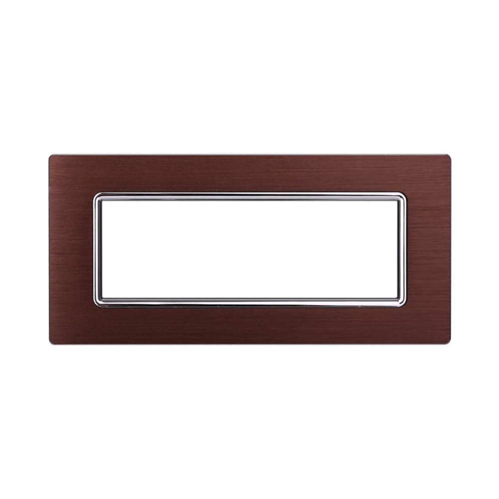 10 Placche 7 Moduli, Colore Bronzo, Compatibile Con BTicino Living, Placca in Alluminio, Serie Space, Alta qualità e lunga durata