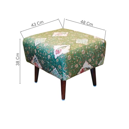 Image of The Artage Footstool Ottoman Pouffe Home Decor Furniture for Living room Extra Seat Footrest Dressing Table Vanity Stool Sitting Mudda High Density Cushioning Puffy Stool for Bedroom Living Room Decor