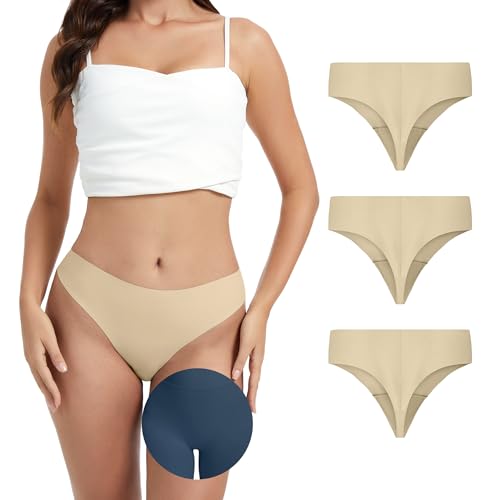 String camel invisible lot de 3 OVRUNS : la lingerie taille haute idéale sous vos vêtements