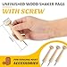 20 Pieces Wooden Shaker Peg Screw-on Pegs 3.62 Inch Long Unfinished Wood Shaker Racks for Hanging Clothes Hats Towel and More DIY Paint Color (Wood Color)