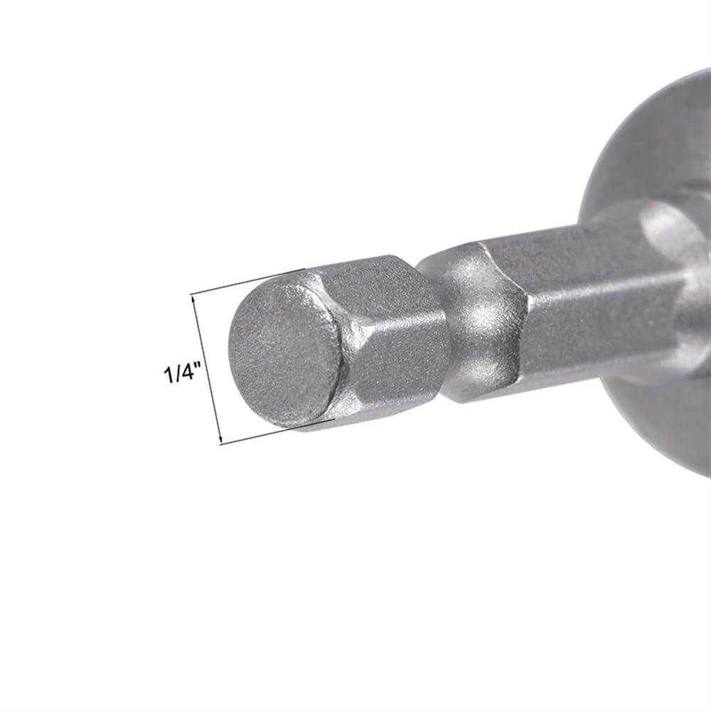Set di Punte for giradadi a Cambio rapido da 12mm 13mm 14mm 15mm 16mm 17mm 18mm 19mm Punta da Trapano Magnetica con Codolo Esagonale da 1/4"