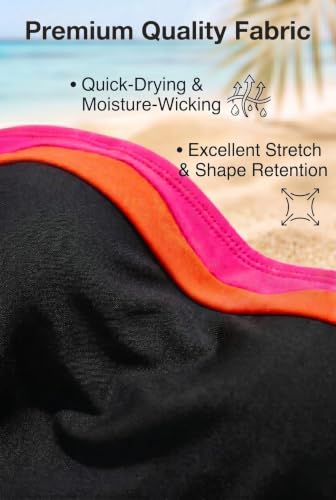 Image of Daci Women Strapless Tankini Tummy Control 2 Piece Bandeau Swimsuit | Full Coverage,Removable&Adjustable Straps,Built-in Soft Unremovable Bra,Ruched Tummy Control,Mid Waist Bottom,Fully Lined