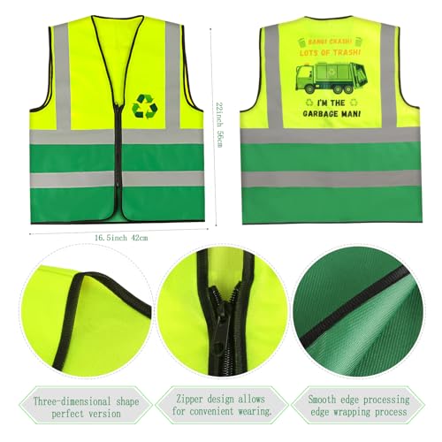 Disfraz infantil kit hombre de basura 4 piezas miniatura 3