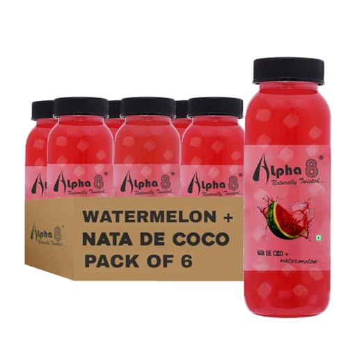 Image of ALPHA 8 Natural Energizer & Immunity Booster, Healthy Juice, Real Natural Taste Watermelon (Pack of 6-1200 ml)