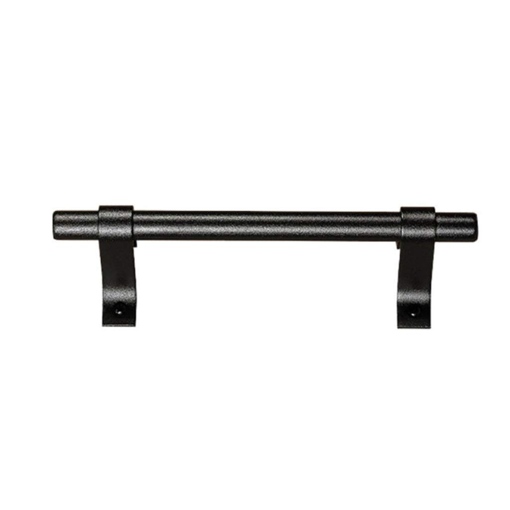 Poignée de porte coulissante 1PC Poignée de porte cylindrique meubles meubles poignée de poignée de tir en fonte Porte-tiret mat matte Noir Remplacement