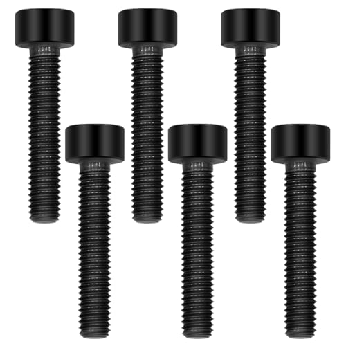 Image of Titanium Bolts M5x25, Black, 6PC | Lightweight Hex Socket Screws, MTB /Road Bike /Motorcycle, Corrosion Resistant, Marine Grade Fasteners