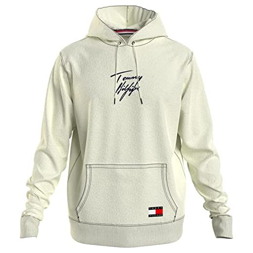 Tommy Hilfiger Herr Lounge Graphic Pullover Hoodie, Beige, S