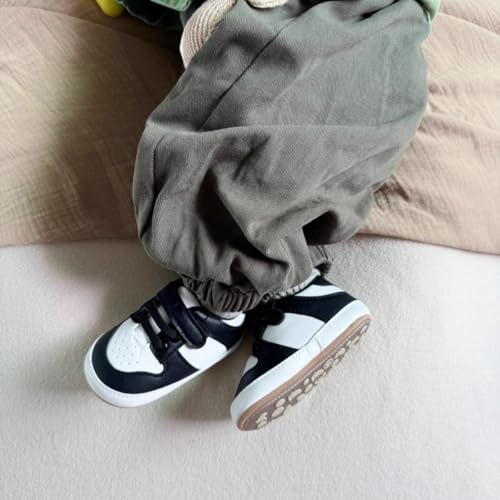 Image of Baby Boys Girls Sneakers Toddler Non-Slip Soft Rubber Sole First Walking Shoes Infant Newborn Crib Dress Shoes