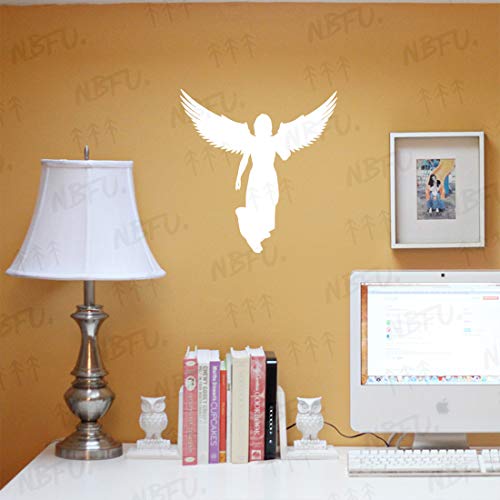 Image of Angel With Wings (White) (Set Of 2) Premium Waterproof Vinyl Decal Stickers For Laptop Phone Accessory Helmet Car Window Bumper Mug Tuber Cup Door Wall Decoration