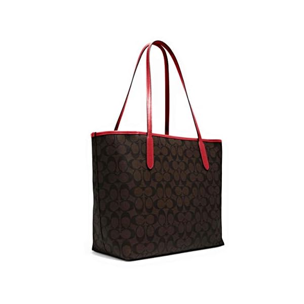 Coach Women's City Tote In Signature Canvas (IM/Brown 1941 Red)