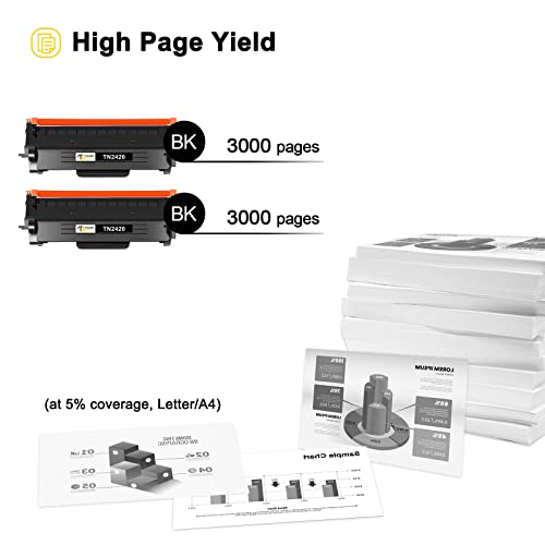 Toner Bank TN2420 TN-2420 MFC-L2710DW: voor toner Brother MFC L2710DW HL-L2350DW MFC-L2710DN HL-L2310D DCP-L2530DW MFC-L2750DW DCP-L2510D MFC-L2730DW HL-L2375DW DCP-L2550DN TN 2420 2410 TN2410 Tray - Image 4