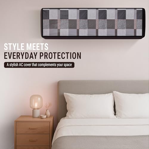Image of Robustt 1.5 Ton Split AC Cover for Indoor and Outdoor Unit | Waterproof & Dustproof AC Covers with Sun Exposure and Rust Protection | Fabric