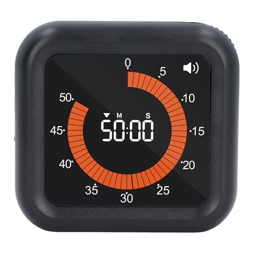 Temporizador Visual, Temporizador de Tiempo Temporizador Silencioso con Stand Recargable Magnetic Back Countdown Up Timer de Temporizador Digital Temporizador de Cocina para la