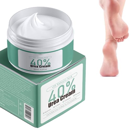 Crema de urea 40%,crema hidratante contra talones agrietados, crema para pies, loción corporal con ácido hialurónico, eliminador de callos y suavizante (1)