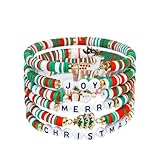 Weihnachtskostüm Damen, Weihnachtsschmuck Damen, Schmuck Weihnachten, 6er Set Festliche Armbänder Für Frauen Und Teens, Schmuck Für Weihnachten, Ideal Als Geschenk Oder Für Feiern, Christmas Bracelets