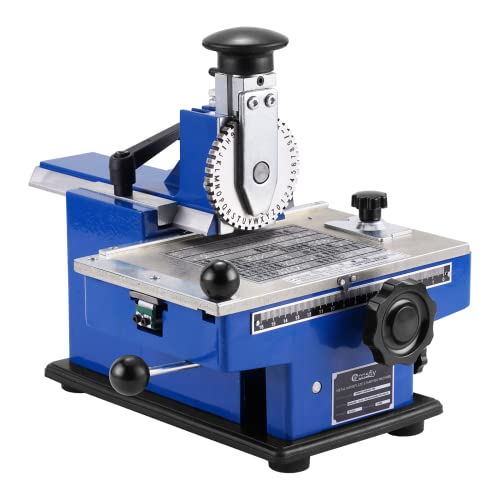 Metal Nameplate Stamping Machine Semi-Automatic Embosser Label Printing Marking Machine Dog Tag Printer (2.5mm Character