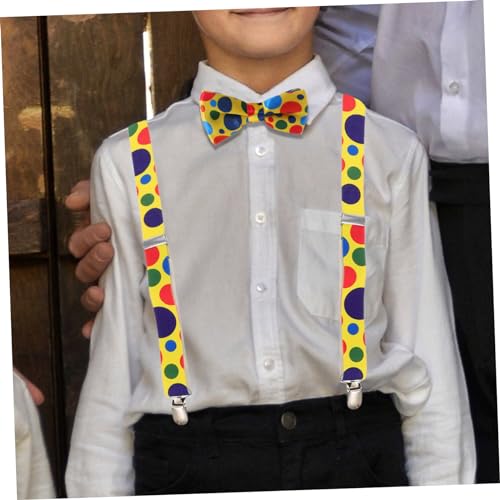 BESPORTBLE 1 Set Dot Suspender Bow Tie Costume Comfortable Accessory for Halloween Cosplay and Theme Parties Photo Prop for Boys3