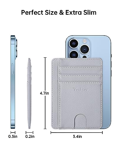 Image of Teskyer Slim Minimalist Wallet for Men, RFID Front Pocket Card Holder | Ultra Slim Front Pocket Design, 8 Card Slots, RFID Protection, Smooth Faux Leather for Everyday Carry