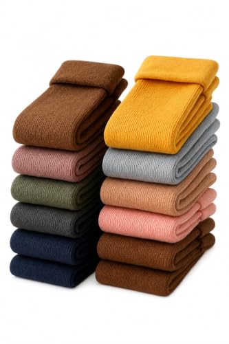Image of SRGI Thick Woolen Socks for Women Combo Pack of 4 | Ladies Socks Wool | Thermal Winter Socks Women with Thumb & Toes | Mid Calf & Knee High Warm Woolen Socks for Winter Wear