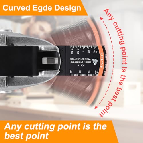 Image of PECHAM 104 Pcs Oscillating Multi Tool Blade, Wood Metal Cutting and Sandpaper Oscillating Tool Accessories with Titanium Quick Tooth Japanese Tooth Multitool Blade Fit More Oscillating Tools