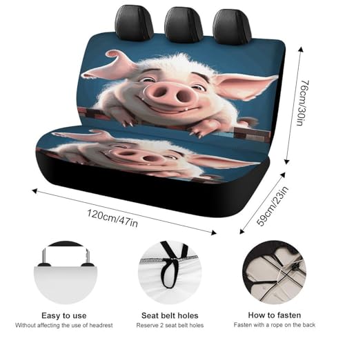 Fundas de asiento de coche universales, protector lavable para banco trasero SUV 2