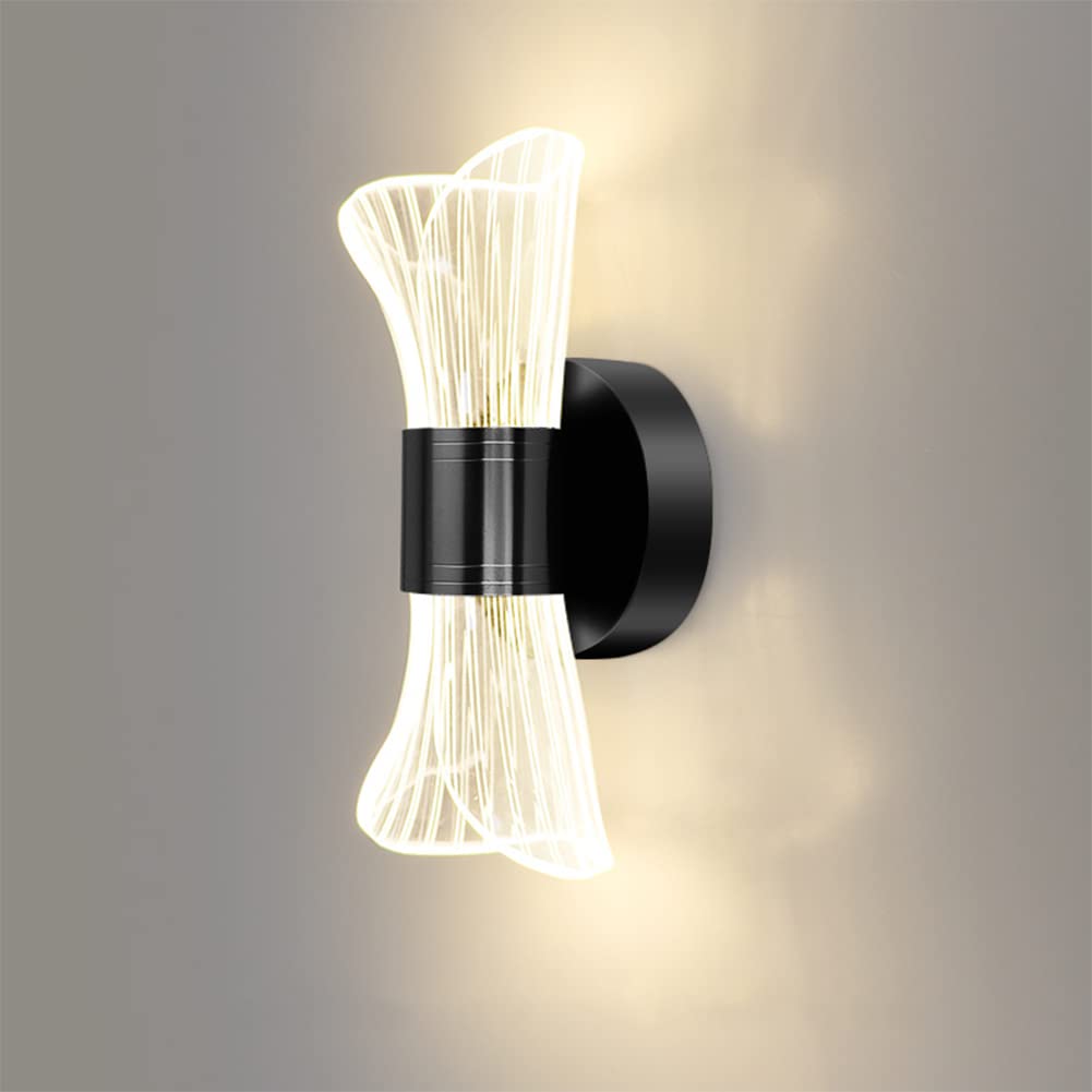 SXECAEPS Wall Lamps Sconces Light Indoor Led Dimmable 10w Warmnaturalwhite Modern Acrylic Decorative Sconce Lamp for Living Room Bedroom Hallway(B)