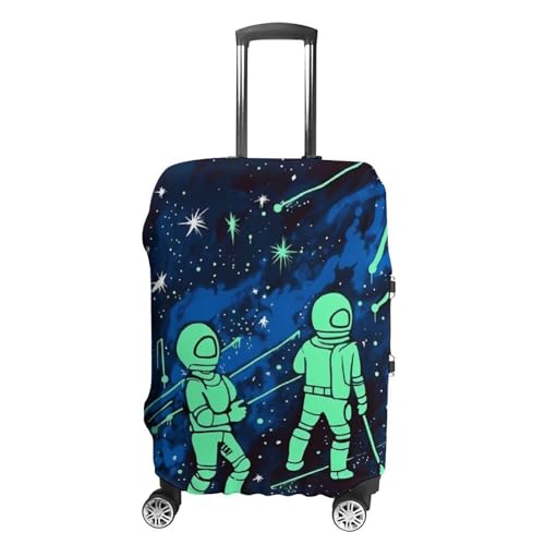 Glow In The Dark Luggage Cover, Washable Elastic Suitcase Cover Protector Fit 18-32 Inch Luggage