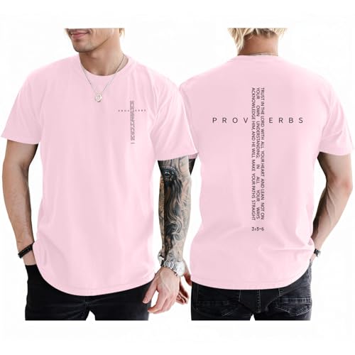 Image of Christian Shirts for Men Vintage Religious Cross Bible Verse T-Shirt Jesus Faith Tshirt Inspirational Graphic Tees