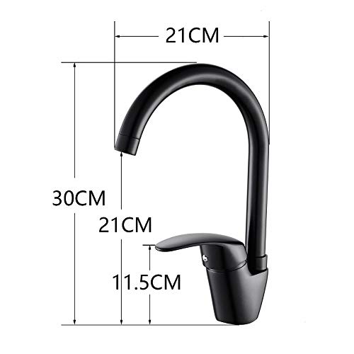 Robinet de cuisine noir de qualité supérieure avec mitigeur chaud froid - 5