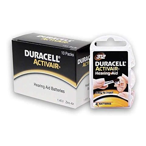 Duracell Hearing Aid Batteries Size 312 pack 40 batteries Cover