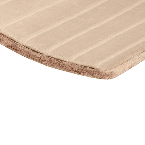 AmazonBasics Striped Memory Foam Bath Mat, Tan, 50 x 80 cm