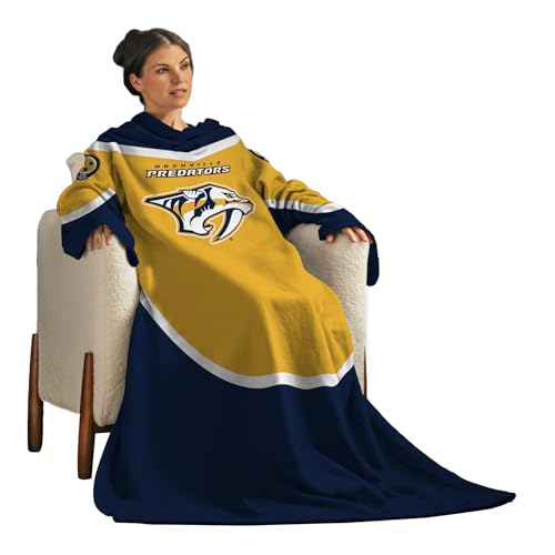 Snuggie Nashville Predators The Original Wearable Blanket with Sleeves | Super Soft Fleece | As Seen on TV | Officially Licensed NHL Gear