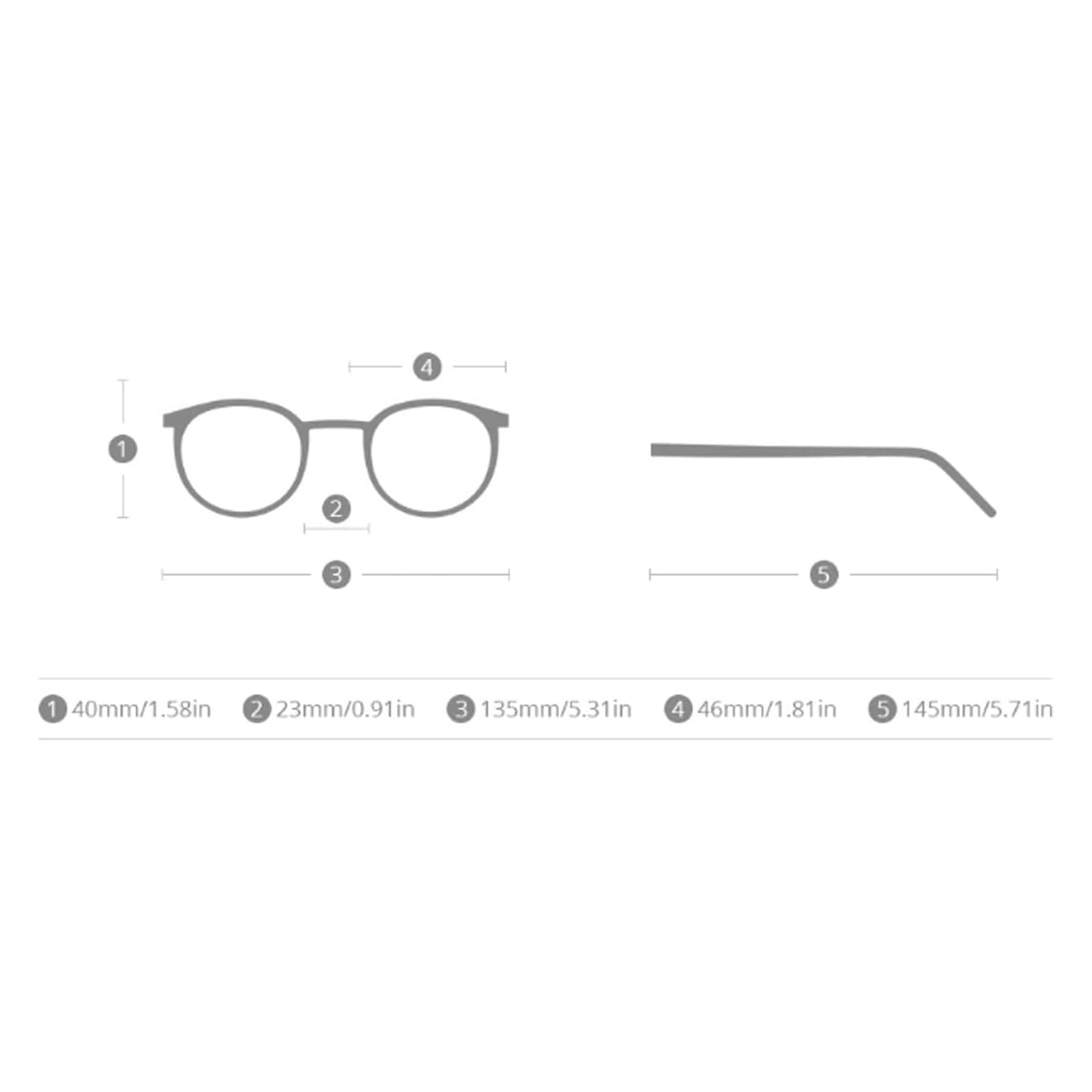Montature Montature per Occhiali Rotonde Montature per Occhiali in Lega di Acetato Ottica con Lenti Montature per Occhiali Occhiali Comodi e Portatili Comodo da Indossare