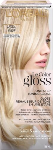 Image of L'Oreal Paris Le Color Step Hair Toning Gloss,Cool Blonde,4 Ounce,(Pack of 12)