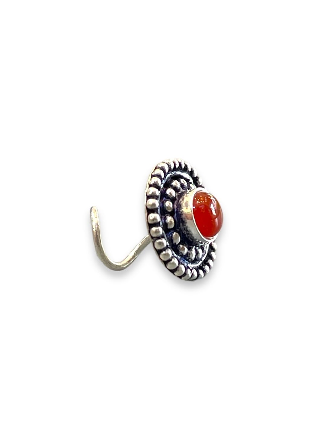 SJ SHUBHAM JEWELLERS™ 925 sterling Silver handmade Antique oxidized nose pin for women (P) (Design-8, Orange) (B0CTCBN8B6) Amazon Price History, Amazon Price Tracker