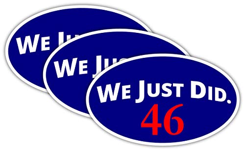 We Just Did 2020 Anti Trump Keep America Great Again Pro Biden Harris President Funny Celebrate 2020 Vinyl Bumper Sticker Decal 3