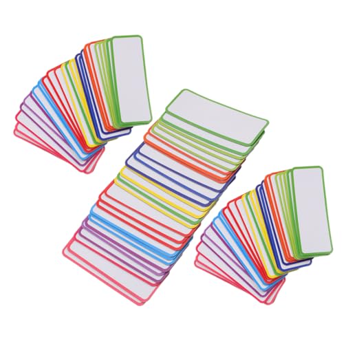 SOPOTUTU 81個書き込み可能なマグネットラベル 再利用可能な名札 ホワイトボード用 磁気ラベル 教室や家の整理に マグネット式メッタグ 冷蔵庫対応