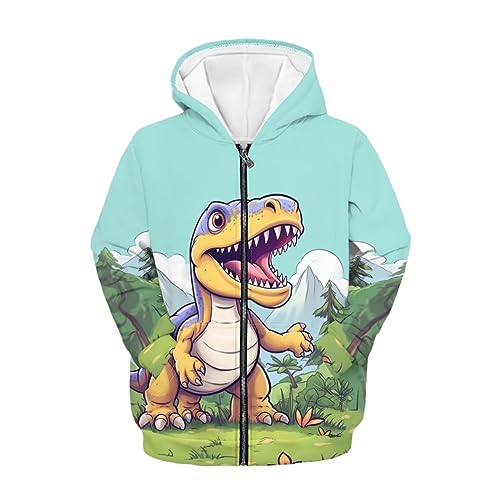 Showudesigns Zip Up Hoodies Girls Youth Sweatshirt Casual Tops With Pockets Kids