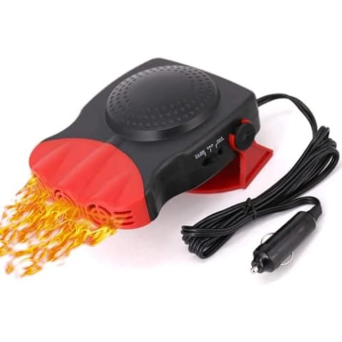 Showvigor Car Heater, 12v Heater for Car 2 in 1 Fast Heating or Cooling Fan that Plug in Cigarette Lighter Portable Automobile Windscreen Fan Cover