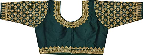 Blouse Saree Designer Party Wear Readymade Blouse Saree Bollywood Designer Indian Style Padded Blouse for Saree Crop Top B 459 Green