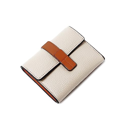 AOXONEL Small Womens Wallet Leather Wallets for Women Rfid Ladies Wallets Trifold Wallet Compact Thin with Card Slots and Zipper Coin Pocket (White)3