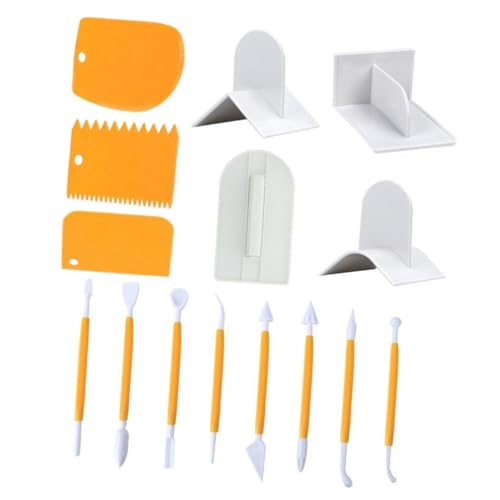 GLEAVI 15pezzi Raschietto per Torte Fondente Lisciatore per Fondente Set Utensili per Cottura Torte Penna per Intagliare Strumenti per Cottura in Casa